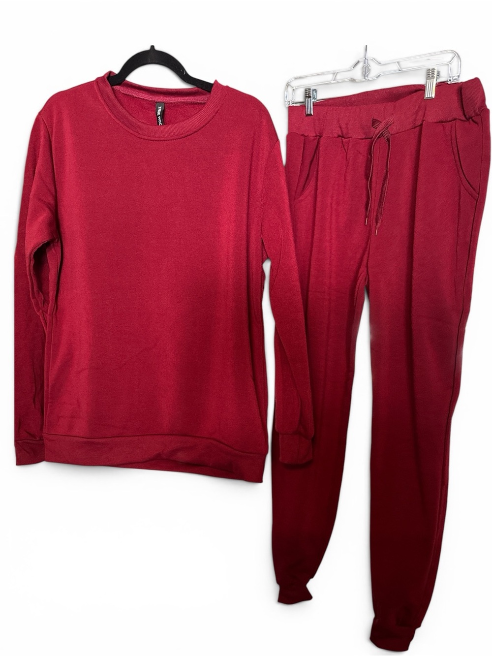 True Rock Burgundy Fleece Lounge Set Size Medium NWT
